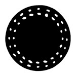 Define Black Round Filigree Ornament (Two Sides) Front