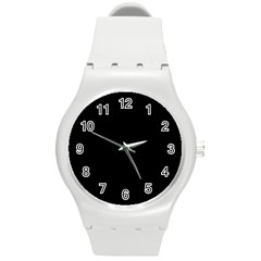 Define Black Round Plastic Sport Watch (m)