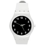 Define Black Round Plastic Sport Watch (M) Front