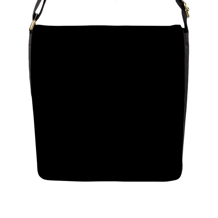 Define Black Flap Closure Messenger Bag (L)