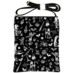 Halloween Pattern Shoulder Sling Bag by Valentinaart