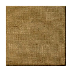 Burlap Coffee Sack Grunge Knit Look Tile Coasters