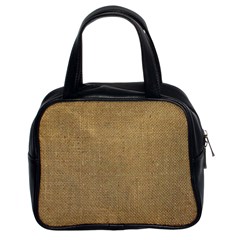 Burlap Coffee Sack Grunge Knit Look Classic Handbag (two Sides) by dressshop