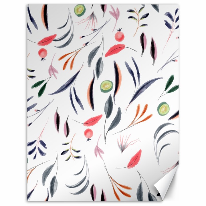Watercolor Tablecloth Fabric Design Canvas 12  x 16 