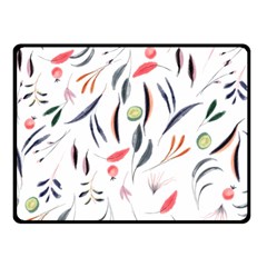 Watercolor Tablecloth Fabric Design Double Sided Fleece Blanket (small)  by Sapixe