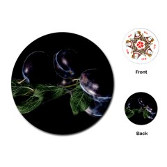 Plums Photo Art Fractalius Fruit Playing Cards (round) by Sapixe