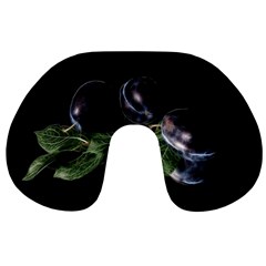 Plums Photo Art Fractalius Fruit Travel Neck Pillows by Sapixe