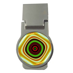 Digital Art Background Yellow Red Money Clips (round)  by Sapixe