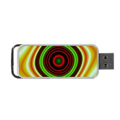 Digital Art Background Yellow Red Portable Usb Flash (one Side)