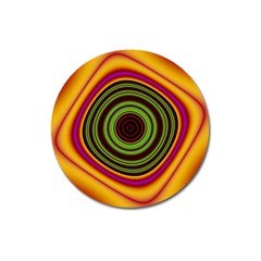 Digital Art Background Yellow Red Magnet 3  (round)