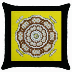 Pretty As A Flower Everywhere You Can See Throw Pillow Case (black) by pepitasart