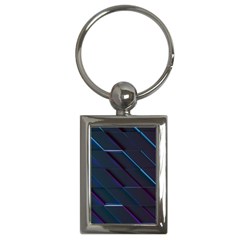 Glass Scifi Violet Ultraviolet Key Chains (rectangle) 