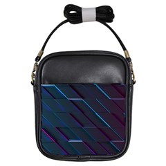 Glass Scifi Violet Ultraviolet Girls Sling Bag by Sapixe