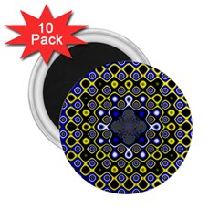 Digital Art Background Yellow Blue 2 25  Magnets (10 Pack) 