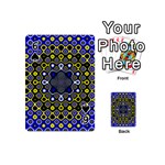 Digital Art Background Yellow Blue Playing Cards 54 (Mini) Front - Spade6