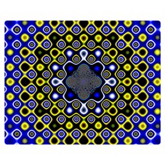 Digital Art Background Yellow Blue Double Sided Flano Blanket (medium)  by Sapixe