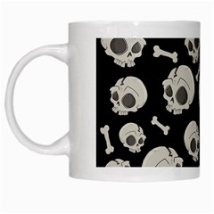 Halloween Skull Pattern White Mugs by Valentinaart