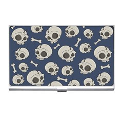 Halloween Skull Pattern Business Card Holder by Valentinaart