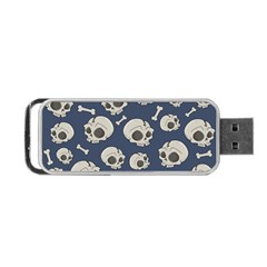 Halloween Skull Pattern Portable Usb Flash (two Sides) by Valentinaart