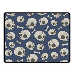 Halloween Skull Pattern Double Sided Fleece Blanket (small)  by Valentinaart