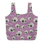 Halloween skull pattern Full Print Recycle Bag (L) Front