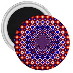 Digital Art Background Red Blue 3  Magnets