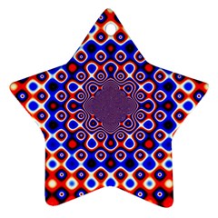 Digital Art Background Red Blue Ornament (star) by Sapixe