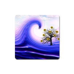 Composing Nature Background Graphic Square Magnet by Sapixe