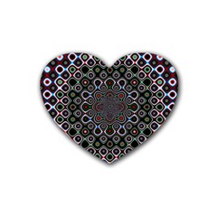 Digital Art Background Design Heart Coaster (4 Pack) 