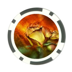 Rose Flower Petal Floral Love Poker Chip Card Guard (10 Pack)