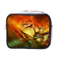 Rose Flower Petal Floral Love Mini Toiletries Bag (one Side)