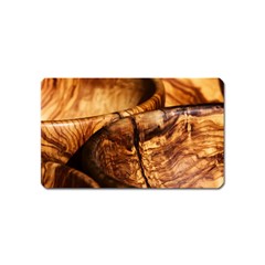 Olive Wood Wood Grain Structure Magnet (name Card) by Sapixe