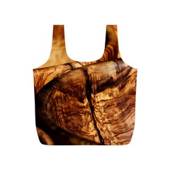 Olive Wood Wood Grain Structure Full Print Recycle Bag (s)