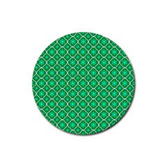 Texture Background Template Rustic Rubber Round Coaster (4 Pack)  by Sapixe