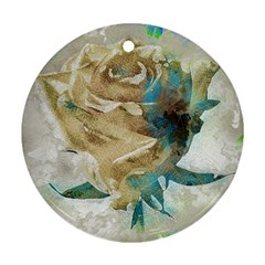 Rose Flower Petal Love Romance Ornament (Round)