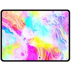 Background Drips Fluid Colorful Double Sided Fleece Blanket (large) 
