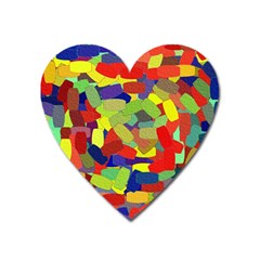 Abstract Art Structure Heart Magnet