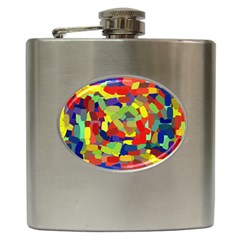 Abstract Art Structure Hip Flask (6 Oz)