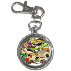 Eat Food Background Art Color Key Chain Watches