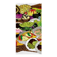 Eat Food Background Art Color Shower Curtain 36  X 72  (stall)  by Sapixe