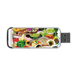 Eat Food Background Art Color Portable USB Flash (One Side)