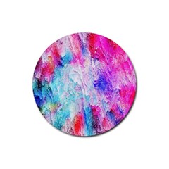 Background Art Abstract Watercolor Rubber Coaster (round) 