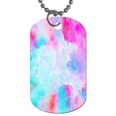 Background Drips Fluid Dog Tag (one Side)