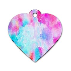 Background Drips Fluid Dog Tag Heart (one Side) by Sapixe