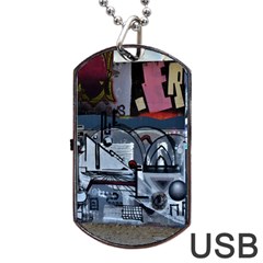 Lost Places Abandoned Train Station Dog Tag Usb Flash (two Sides) by Sapixe