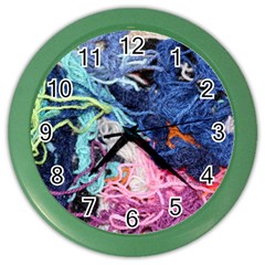 Wool Yarn Colorful Handicraft Color Wall Clock by Sapixe