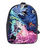 Wool Yarn Colorful Handicraft School Bag (XL) Front