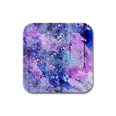 Background Art Abstract Watercolor Rubber Square Coaster (4 Pack) 