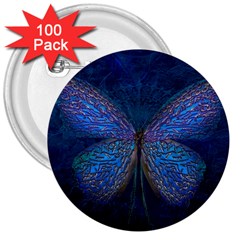 Butterfly Insect Nature Animal 3  Buttons (100 Pack) 