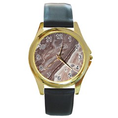 Mud Round Gold Metal Watch by WILLBIRDWELL